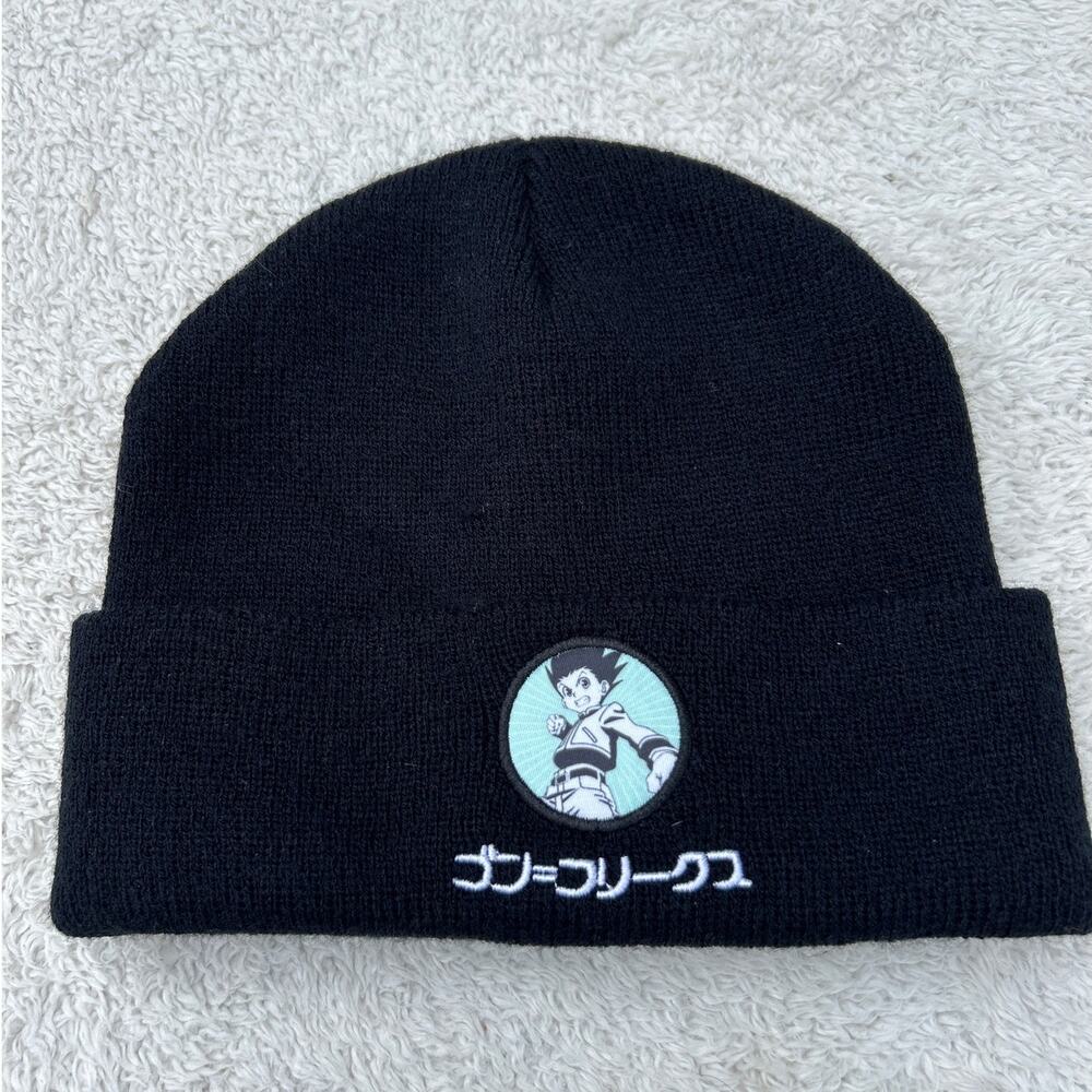 Hunter X Hunter Beanie Black Patch Gon Anime - image 1